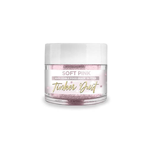Bakell Soft Pink Edible Glitter, 5g | KOSHER Certified | 100% Edible for Cakes, Cupcakes, Drinks