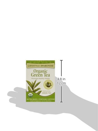 Lifestyle Awareness Organic Green Tea  Contains Caffeine  20 Count (Pack of 6)