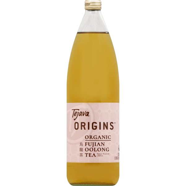 Tejava Oolong Iced Tea, Unsweetened, USDA Organic, 12 Pack, 1 Liter Bottles, Non-GMO, Kosher, Brewed in Small Batches