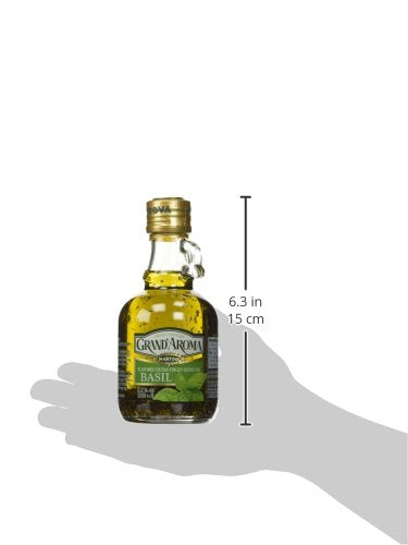 Mantova GrandAroma Basil Flavored Extra Virgin Olive Oil, 8.5 Fl. oz. (Pack of 1)