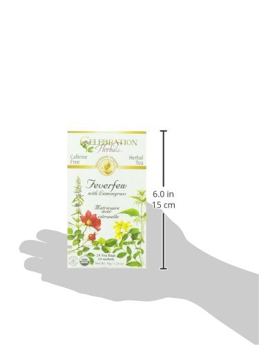 Celebration Herbals Feverfew Lemongrass Tea Organic 24 Tb