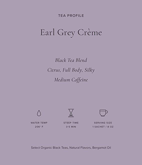 Art of Tea Organic Earl Grey Crème Tea - 50 Eco Friendly Assorted Tea Bags