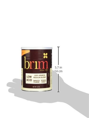 Brim Low Acid Ground Coffee, Regular Blend, 12 Oz