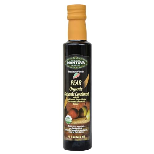 Mantova Organic Balsamic Vinegar, Pear, 8.5 Ounce