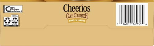 Cheerios Oat Crunch Oats & Honey Oat Breakfast Cereal, Family Size, 24 oz