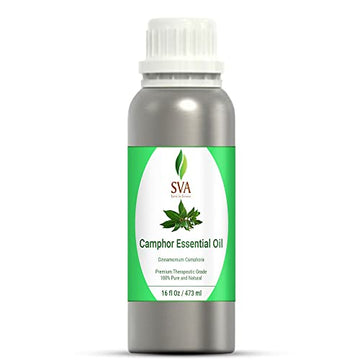 Sva Organics Camphor Essential Oil (16 Ounce) - 100% Pure And Natural Therapeutic Grade Essential Oil  Perfect For Aromatherapy,