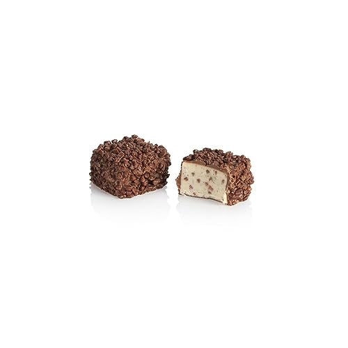 Venchi Chocoviar Stracciatella Chocolate Gift Box - 15-Piece, Milk Chocolate Shell, Cocoa Nibs, 10.58 oz, Brown