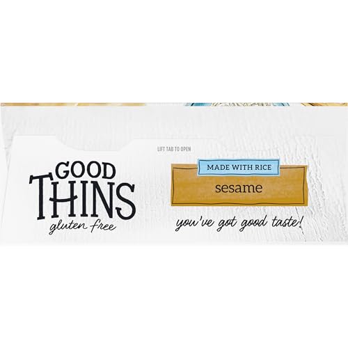 GOOD THINS Sesame Rice Snacks Gluten Free Crackers, Snack Crackers, 3.5 oz (Pack of 2)