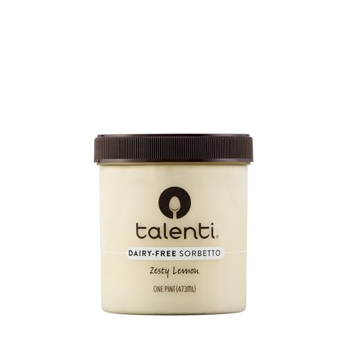 Talenti Dairy-Free Sorbetto Zesty Lemon for Your Next Indulgence, with Real Lemon in Each Jar, 1 pint