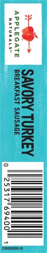 Applegate, Natural Savory Turkey Breakfast Sausage, 7 oz (Frozen)