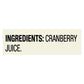 R.W. Knudsen Family Just Cranberry Juice, 32 Ounces