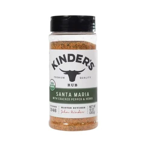 KINDER'S Santa Maria Cracked Pepper & Herbs Seasoning, 10 Ounce - Flavorful Blend for Grilling and Cooking