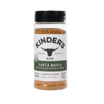KINDER'S Santa Maria Cracked Pepper & Herbs Seasoning, 10 Ounce - Flavorful Blend for Grilling and Cooking