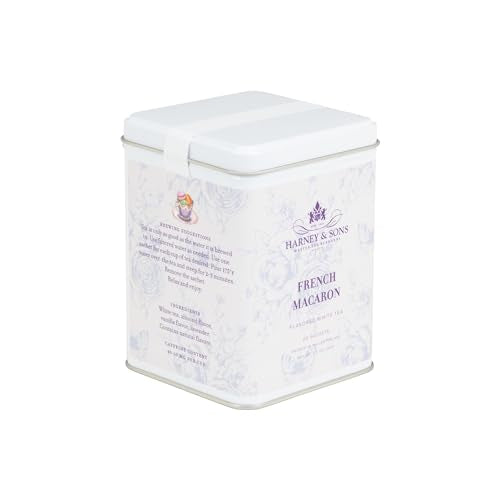 Harney & Sons French Macaron, White Tea, 20 sachet tin