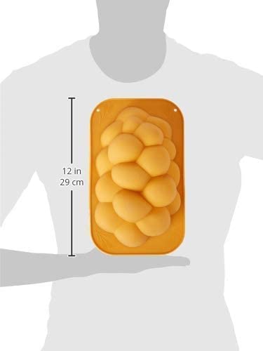 The Dreidel Company Silicone Challah Braid Mold Pan, Extra Large, Yellow, No Shaping Required, Perfect for Baking Kosher Challah