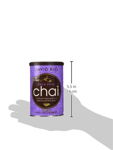 David Rio Orca Spice Sugar-Free Chai, 11.9oz Canisters - Pack of 2, Deliciously Sweet & Guilt-Free Herbal Beverage