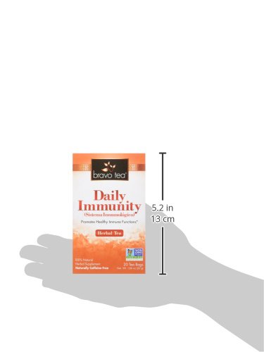 Bravo Tea Triple Immune Support Herbal Tea Caffeine Free, 20 Tea Bags