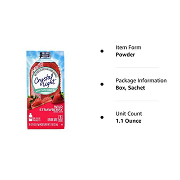Crystal Light On The Go Wild Strawberry Energy Drink Mix- 10 CT