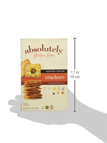 Absolutely Gluten Free, Crackers, Cracked Pepper, 4.4oz [Pack of 6]