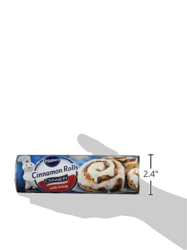 Pillsbury Cinnamon Rolls with Original Icing, Refrigerated Canned Pastry Dough, 8 Ct, 12.4 oz