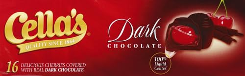 Cellas Dark Chocolate Covered Cherries, 16 Count (Pack of 1)0.47 pounds