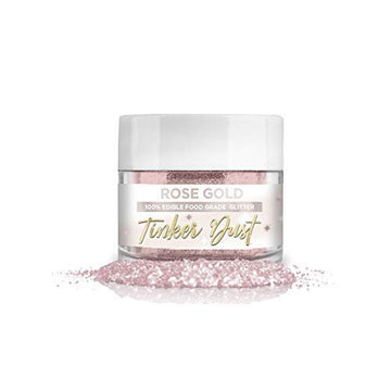 Bakell Rose Gold Tinker Dust Edible Glitter for Food, Desserts, Beverages - 5g Jar