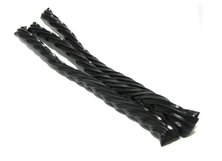 Tundras Twizzler Black Licorice Twists Chewy Candy, 5 oz Bag, Pack of 4, Soft Original Flavor