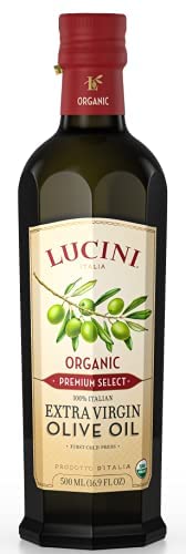 Lucini Extra Virgin Olive Oil, Organic Premium Select, 500 mL (Pack of 6)