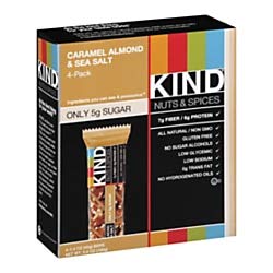 Kind Nut Bars, Caramel Almond & Sea Salt, Healthy Snacks, Gluten Free, Low Sugar, 6G Protein, 12 Count