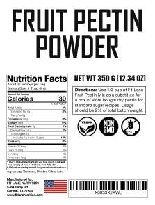 Fruit Pectin Powder For Jams And Jellies. Natural, Vegan And Non-Gmo. Premium Bulk Powder. 350 Grams (12.35 Oz) Value Size Bag.