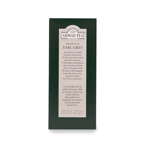 Ahmad Tea Black Tea, Earl Grey Aromatic Loose Leaf, 454G - Caffeinated And Sugar-Free