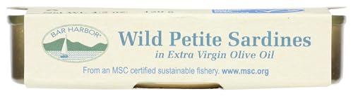 Bar Harbor Wild Petite Sardines Extra Virgin Olive Oil, 4.2 OZ