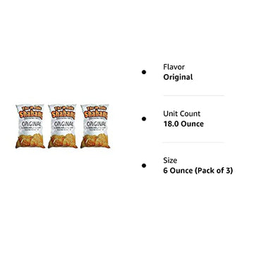 The Whole Shabang Potato Chips - 6 Oz. Bag (Original, 3 Pack) + Bonus Snack Clip
