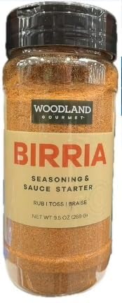 Birria Seasoning & Sauce Starter by Woodland Gourmet, 9.5 oz, Perfect for Tacos, Stews, and Mexican Recipes (1 BOTTLE)