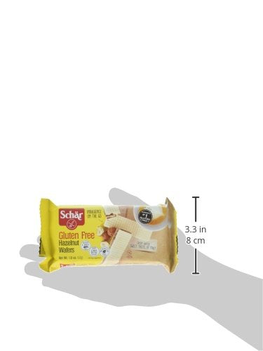 Schr Gluten-Free Hazelnut Wafers, 1.8Oz, 20-Pack - Crisp Wafers With Creamy Hazelnut Filling, Non-Gmo, No Preservatives, Perfect