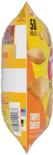 Totinos Pizza Rolls, Triple Cheese Flavored, Frozen Snacks, 50 Rolls, 24.8 oz
