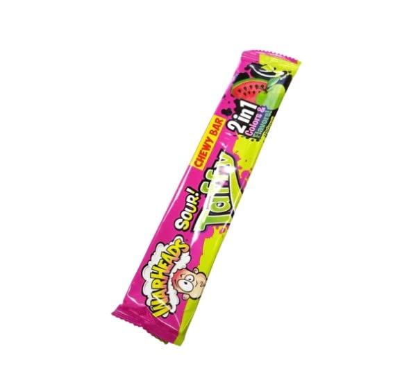 Warheads Sour Taffy 2 In 1 Chewy Bar 1.5 Oz. - Case Of 24