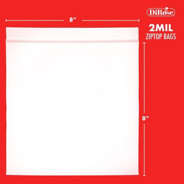 Reclosable Clear Plastic Zip Bags - By Dirose | Resealable, Strong, Thick, Sturdy | For Organizing, Travel, Shipping, Packaging,