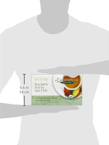 Davidsons Organics White Peach Tea Bags, 100 Count, Unwrapped, Model 174