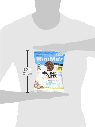 Woodstock Mini Mes Organic Rice Bites, Milk Chocolate, 2.1 Ounce