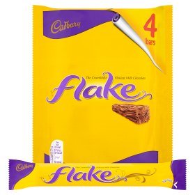 Cadbury Flake Chocolate Candy Bar - 4 Count Pack, Imported from UK