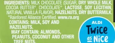 Generic Milk Chocolate Hazelnut Crunch Bars, Gluten Free, 1.4oz Each, Individually Wrapped, 5 Count