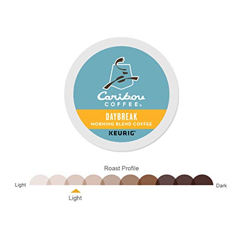 Caribou  Daybreak Morning Blend  Single-Serve Keurig K-Cup Pods  Light Roast Coffee  96 Count (4 Boxes of 24 Pods)