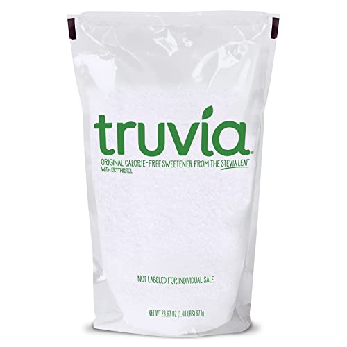 Truvia Calorie Free Stevia Sweetener, Ideal For Sugar Free Simple Syrup, Tea And Lemonade, 6-24 oz Bags, Net Wt 144 oz