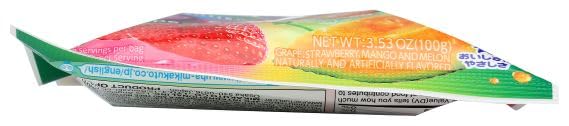 UHA Mikakuto Soft Candy with Gummy Bits, 4 Fruit Flavors, 3.52 Ounce, Pack of 6