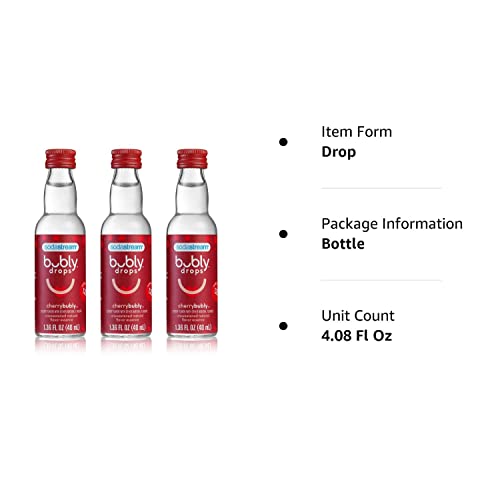 Sodastream Bubly Drops, Cherry, 1.36 Fl Oz (Pack Of 3)