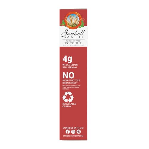 Sunbelt Bakery Fudge Dipped Coconut Chewy Granola Bars, 120-1.0 Oz Bars (12 Boxes)