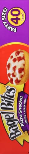 Bagel Bites Cheese & Pepperoni Mini Pizza Bagel Frozen Snacks, 40 ct Box