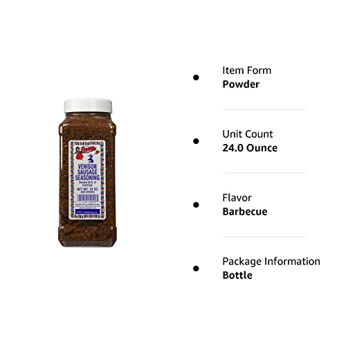 Bolner's Fiesta Venison & Game Meat Sausage Seasoning, 24 Oz - Flavorful Blend for Outdoor Cooking