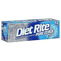 Diet Rite Cola Soda - 12 oz Cans - 2 Pack - Model 078000063165